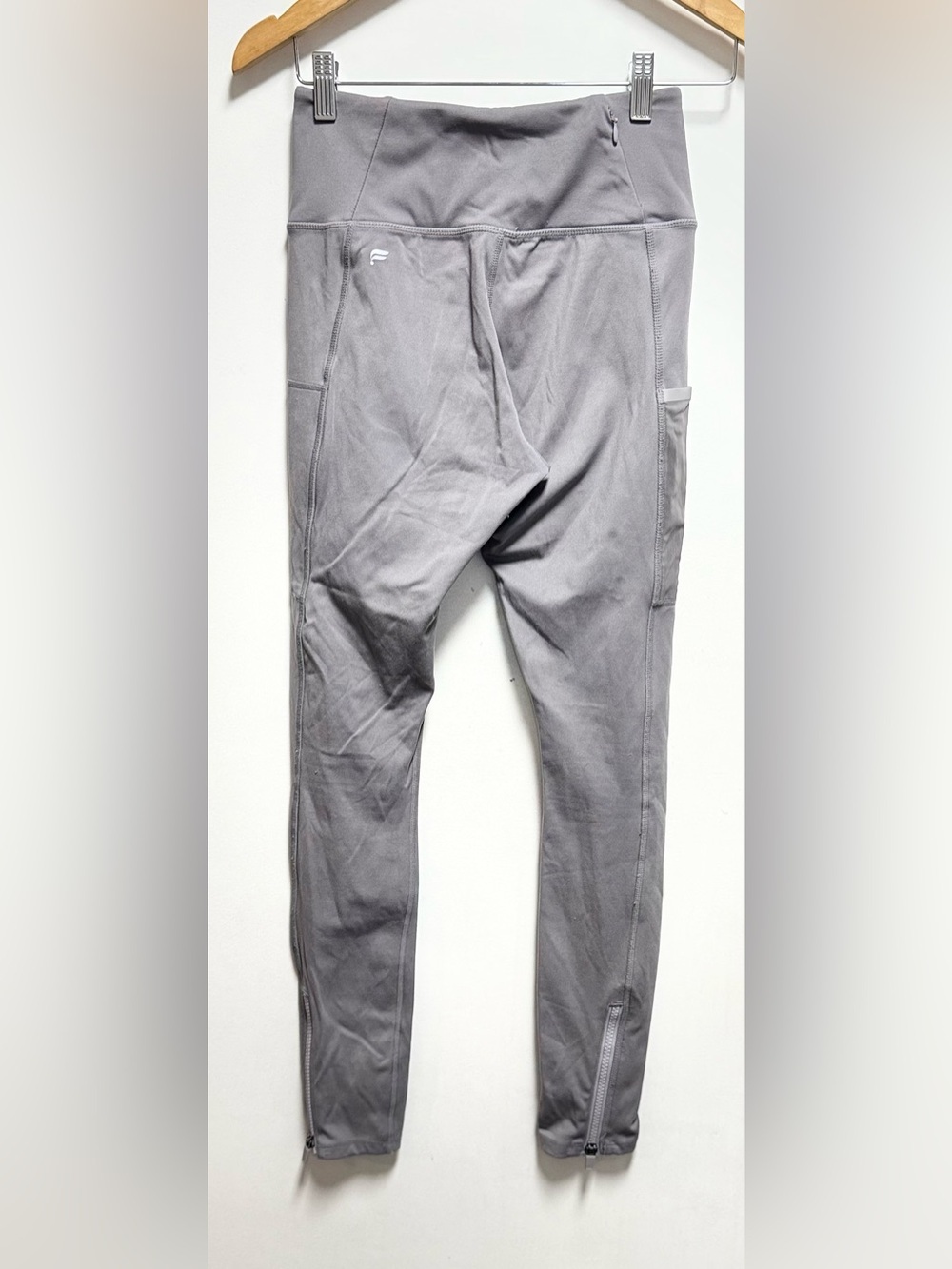 Fabletics Gray High-Waist Performance Leggings with Side Zip Pocket - Picture 4 of 10